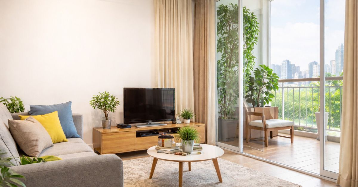 1 BHK house for rent in Chennai with spacious living room and modern amenities