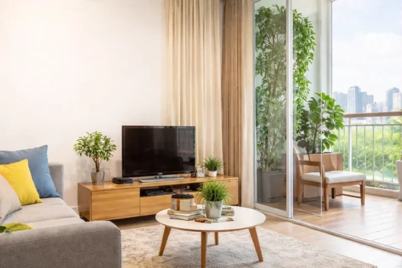 1 BHK house for rent in Chennai with spacious living room and modern amenities