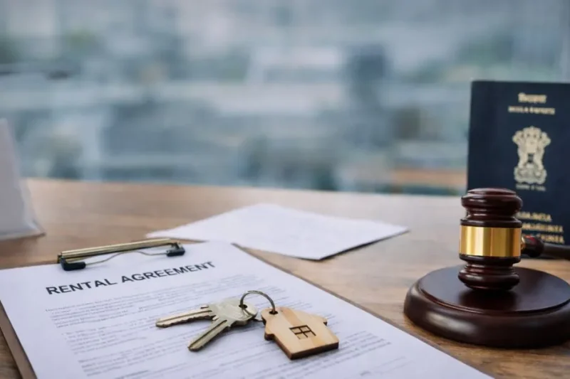 Legal & Documentation for Rent in Chennai with rental agreements, house keys, and property law essentials.