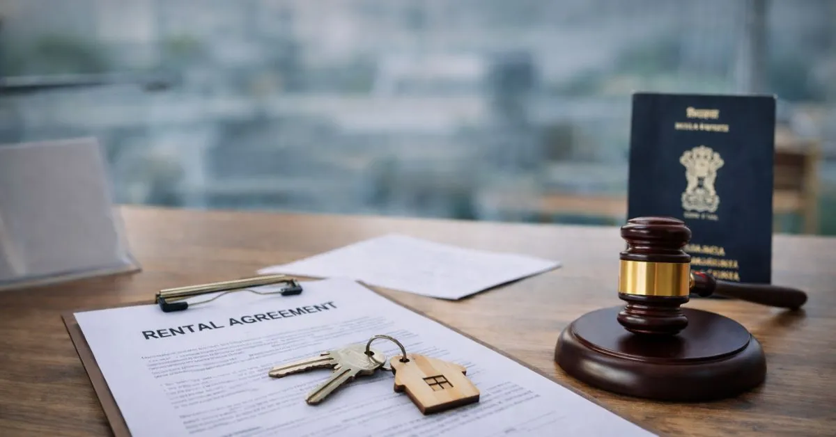 Legal & Documentation for Rent in Chennai with rental agreements, house keys, and property law essentials.