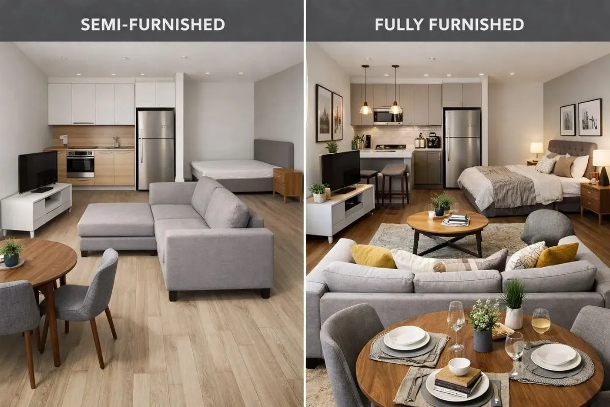 Semi furnished and fully furnished flats for rent in Chennai – ready to move apartment interior