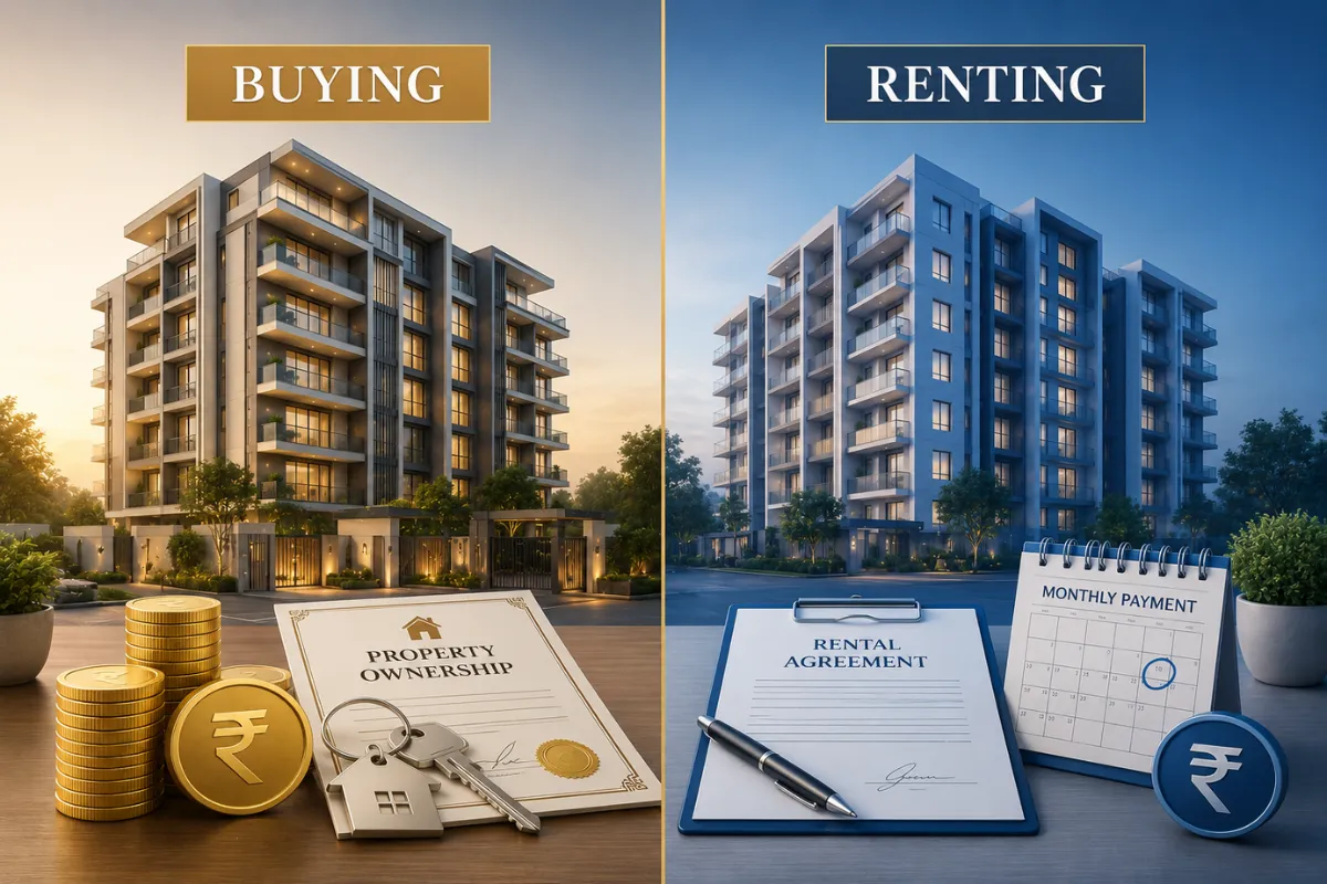 MRC Nagar buying vs renting property guide comparing ownership costs, rental agreements and monthly payments.